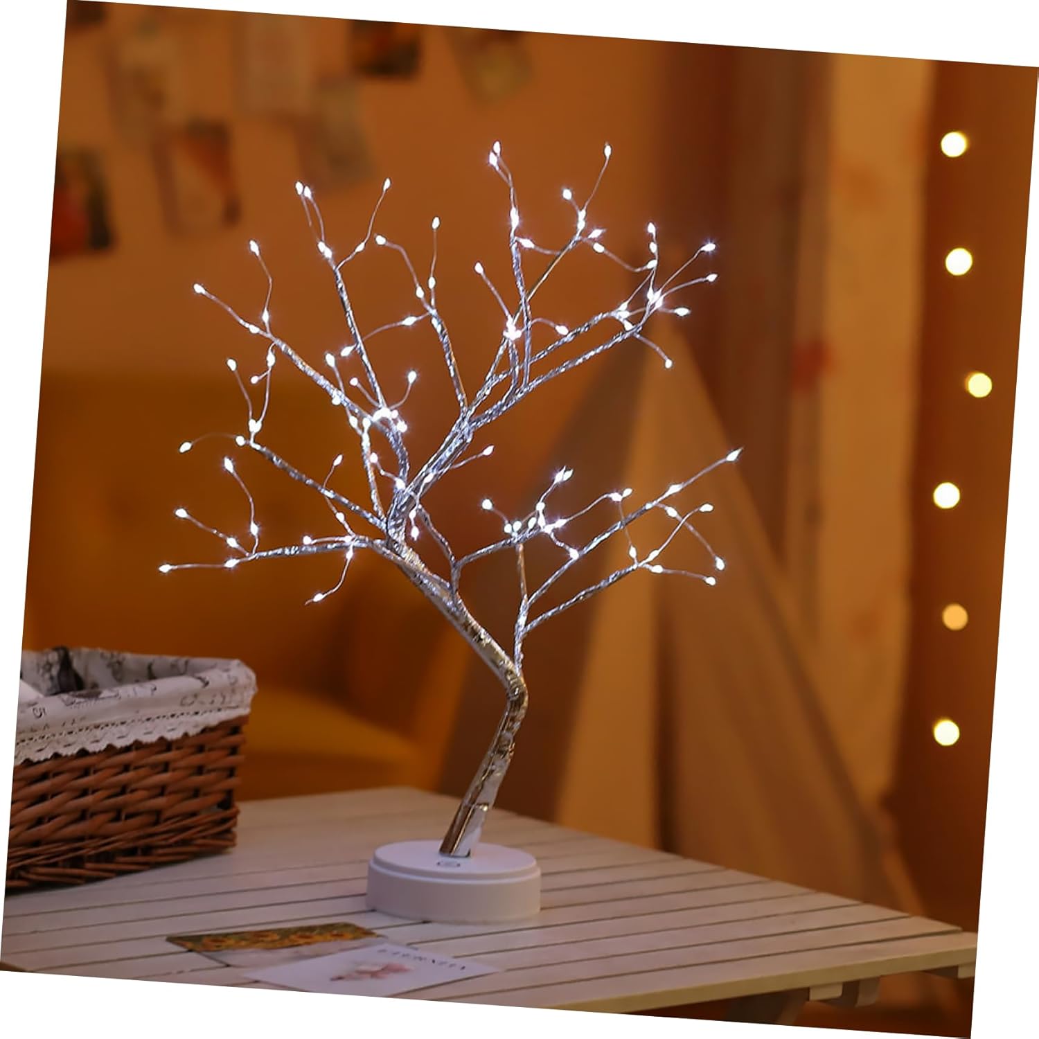 Luz árbol con alambre de cobre LED con ENVÍO GRATIS ⭐⭐⭐⭐⭐