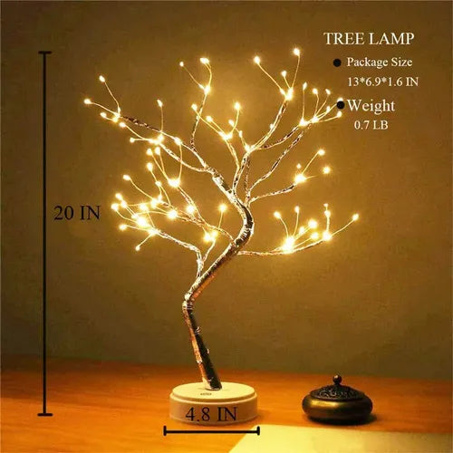 Luz árbol con alambre de cobre LED con ENVÍO GRATIS ⭐⭐⭐⭐⭐